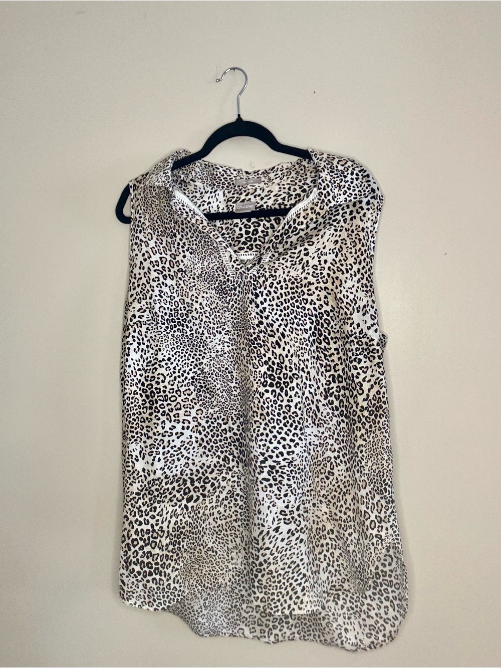 Chico's Sleeveless Leopard Print Camisole - Cream and Tan